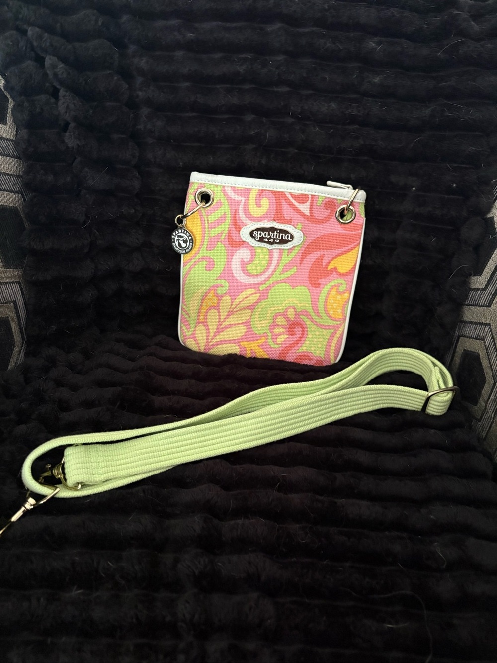 Spartina 449 Pink & Lime Paisley Mini Crossbody